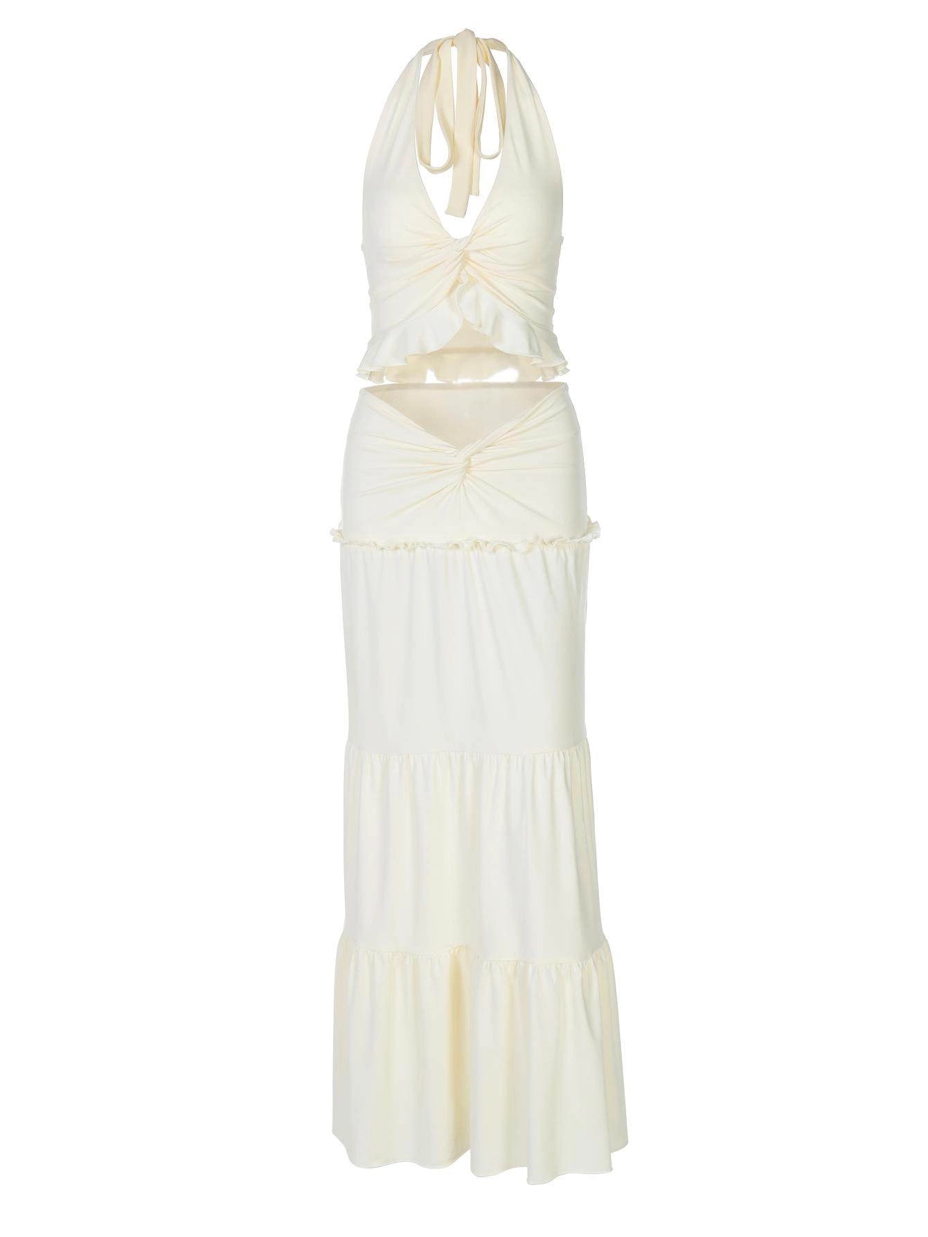 Ruched Two-Piece Skirt Set [90XRZAM2]