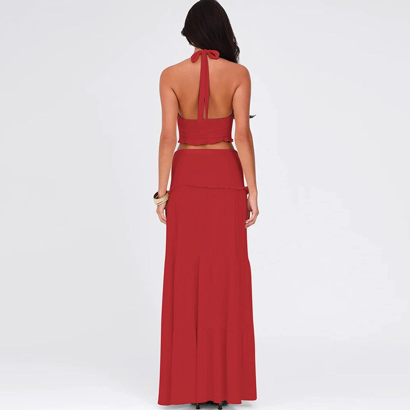 Ruched Two-Piece Skirt Set [CT39DJ1U]
