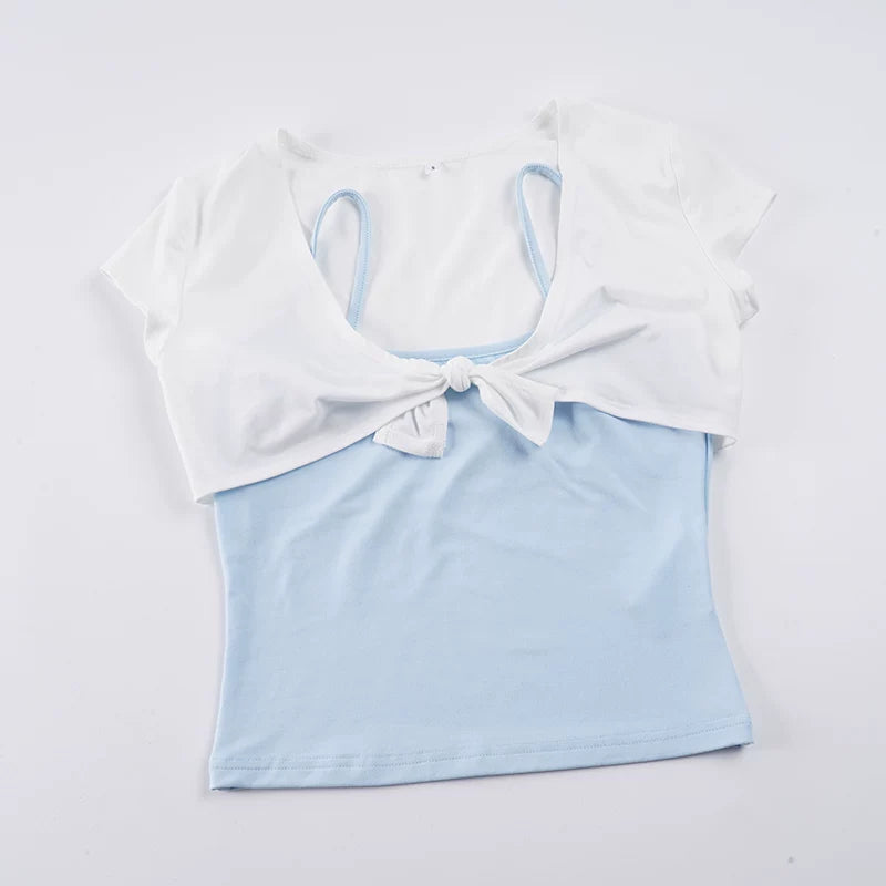 LaPose - Runa Tie Front Shrug Set
