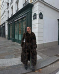 Ryann Spotted Lapel Faux Fur Coat [ITKYLXIG]