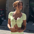 Rylann Lace Button Crop Top [CKWU42X5]