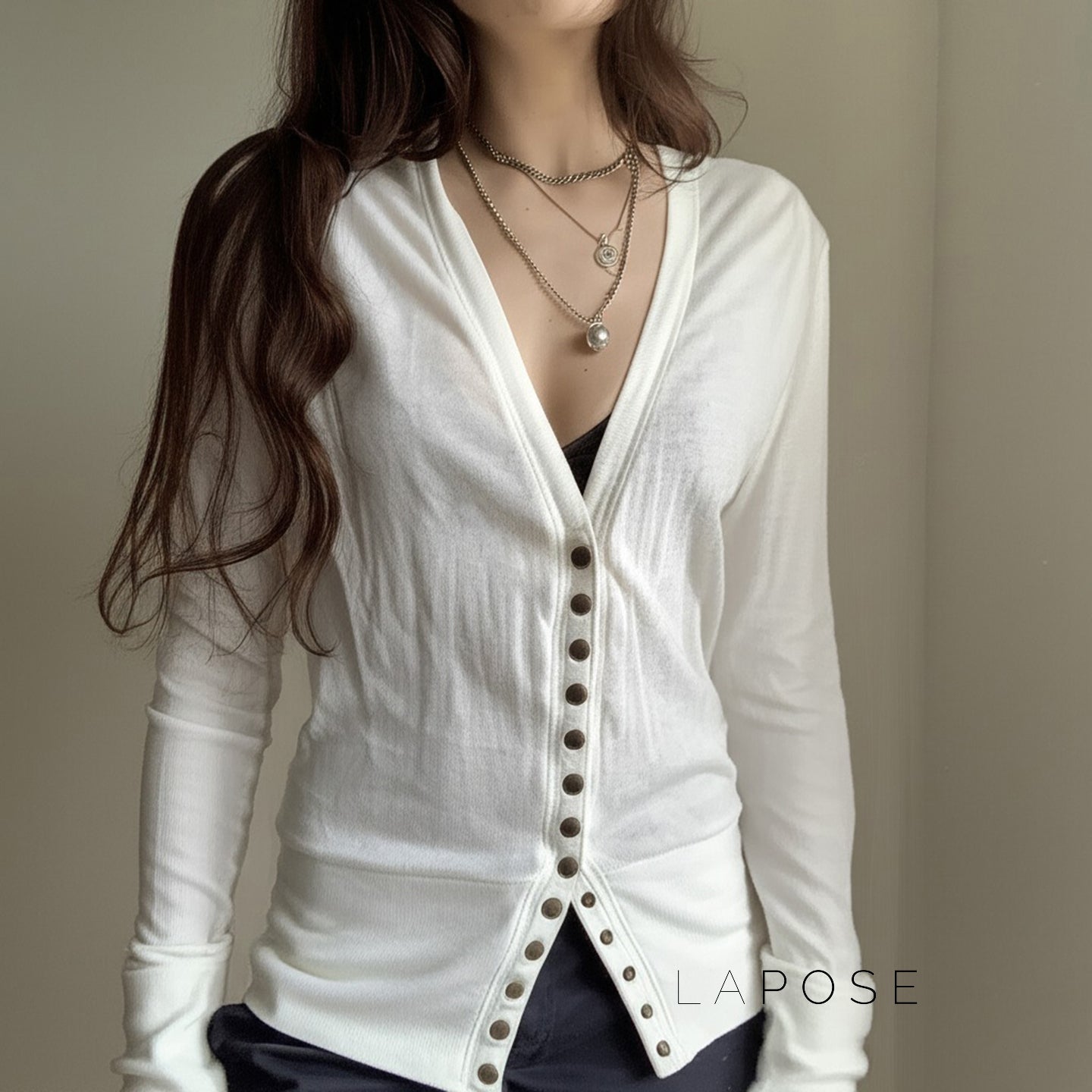 Saachi Button-Up Knit Top [39IG7NA7]
