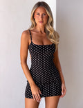 LaPose Sade Polka Dot Mini Dress