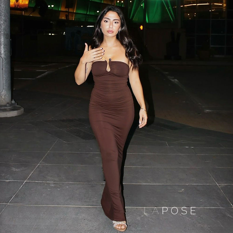 Sadee Backless Bodycon Maxi Dress [C63BKEWM]