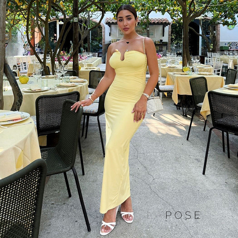 Sadee Backless Bodycon Maxi Dress [3XTNGPLS]