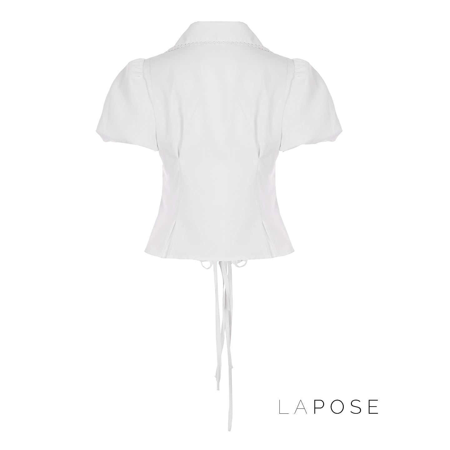 Samaria Lace Tie-Front Crop Top