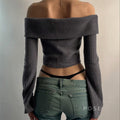 Samaria Ribbed Off Shoulder Top [PXZKNAKP]