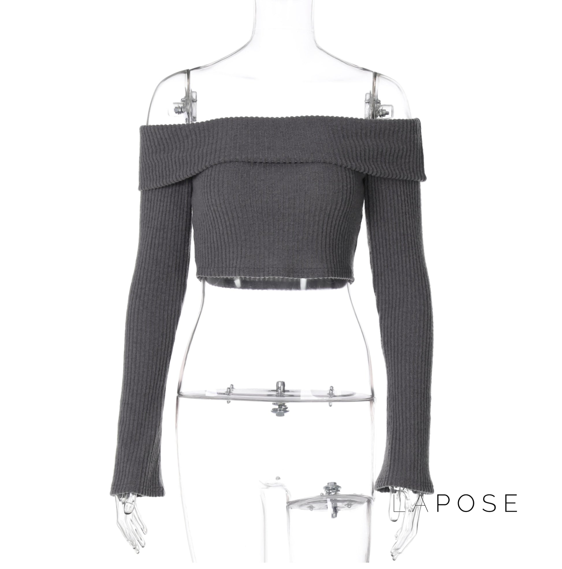 Samaria Ribbed Off Shoulder Top [G8R181NY]