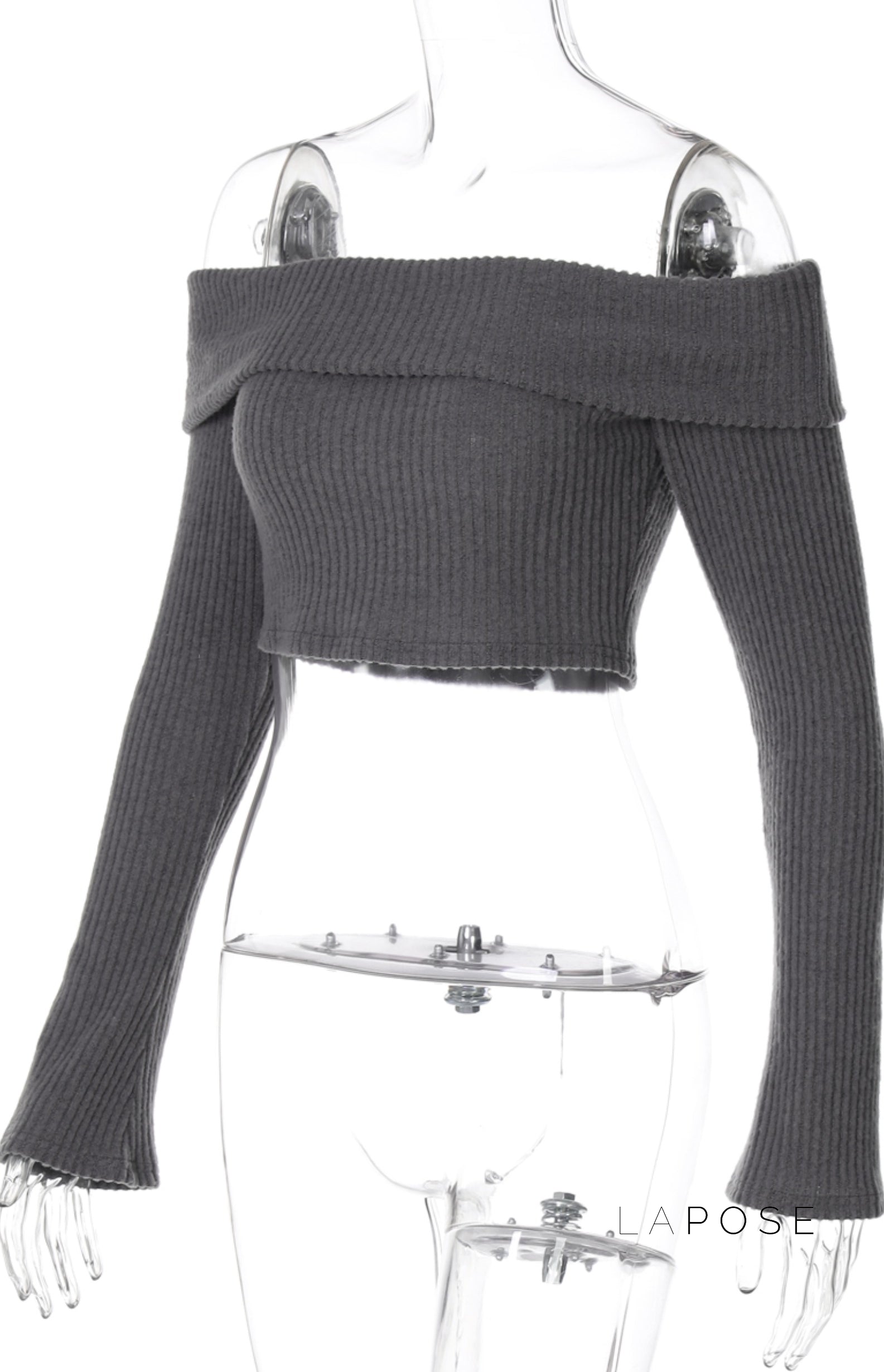 Samaria Ribbed Off Shoulder Top [IWOSRH10]