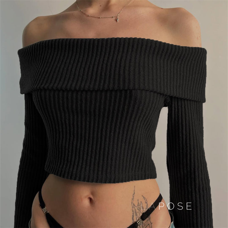 Samaria Ribbed Off Shoulder Top [9IQB0BZD]