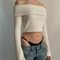 Samaria Ribbed Off Shoulder Top [7Y2C6SKU]