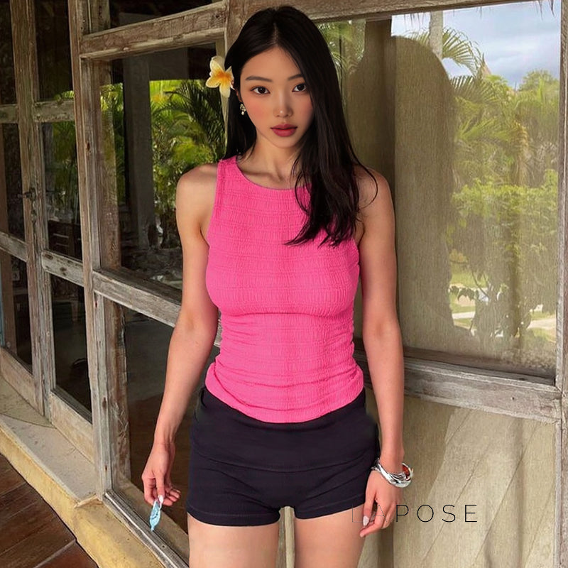 Samaria Textured Knit Crop Top