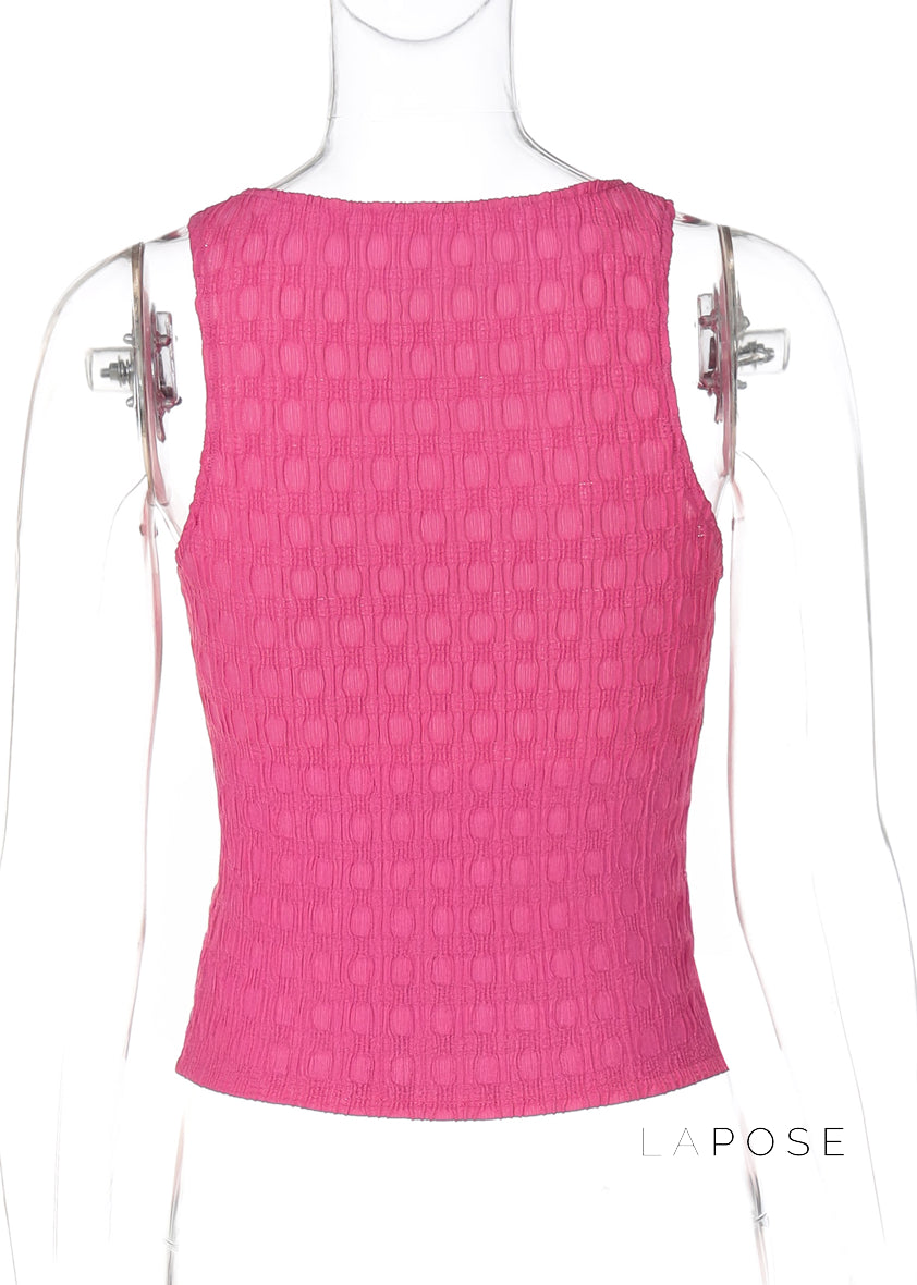 Samaria Textured Knit Crop Top