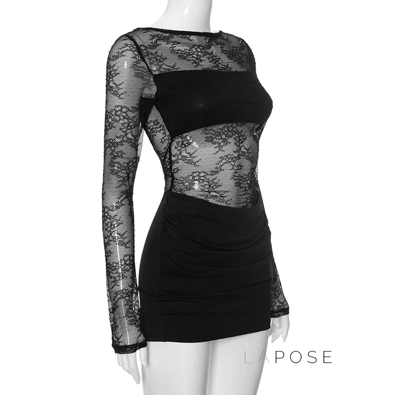 Samayah Lace Bodycon Mini Dress [I4SSADN5]