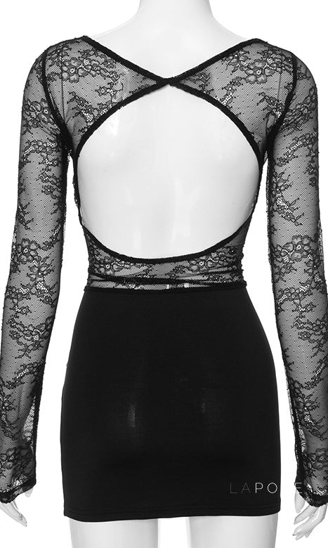 Samayah Lace Bodycon Mini Dress [I1ASAKQ8]