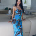 Samirah Floral Maxi Dress [HAL4HL11]