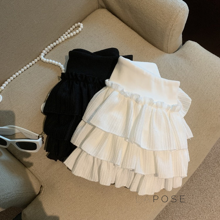 Sania A-Line Tiered Mini Skirt [SY1TYD6T]