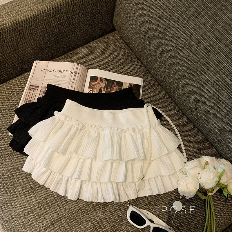 Sania A-Line Tiered Mini Skirt [MGOLTZ5P]