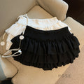 Sania A-Line Tiered Mini Skirt [LP83FCNP]