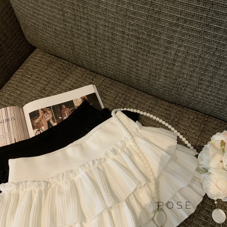 Sania A-Line Tiered Mini Skirt [09NUFT75]