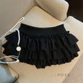 Sania A-Line Tiered Mini Skirt [7GM485F4]
