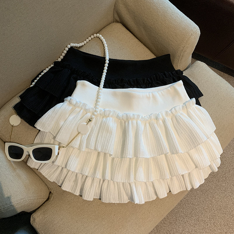 Sania A-Line Tiered Mini Skirt [KC6OWQZ9]