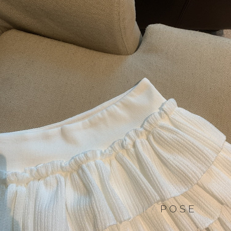 Sania A-Line Tiered Mini Skirt [818HXPM1]