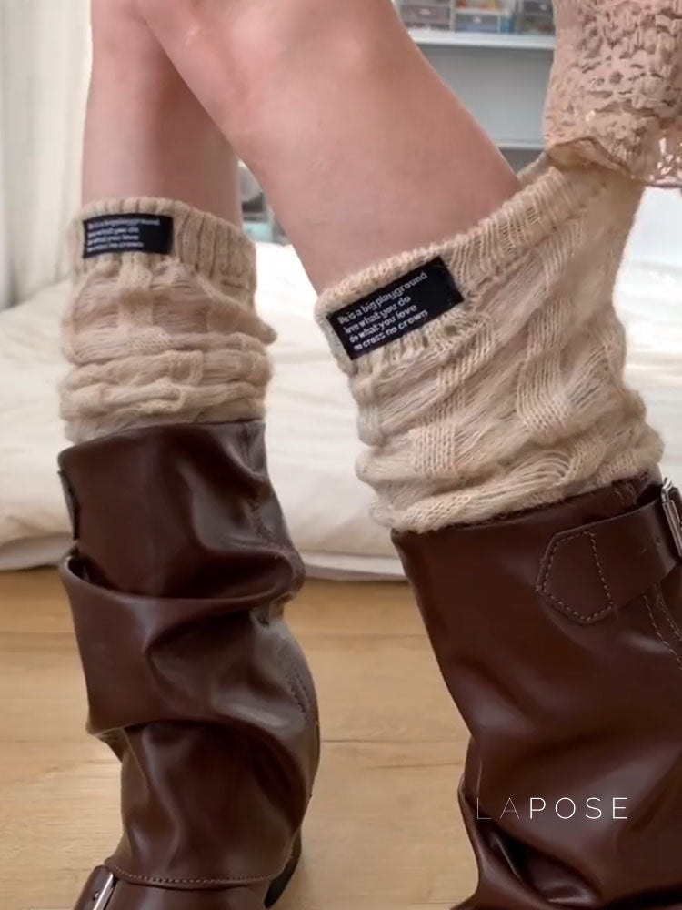 Sanvi Distressed Crew Socks [ZDFJLYVA]