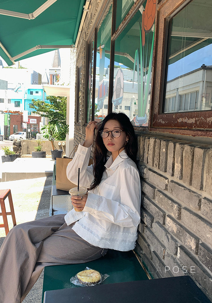 Sanya Cropped Ruffled Shirt [ZO2SP0VH]