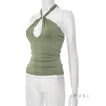 Sanya Metal Ring Halter Top [65V8OODY]