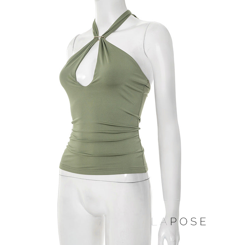 Sanya Metal Ring Halter Top [65V8OODY]