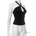 Sanya Metal Ring Halter Top [489LLKPL]