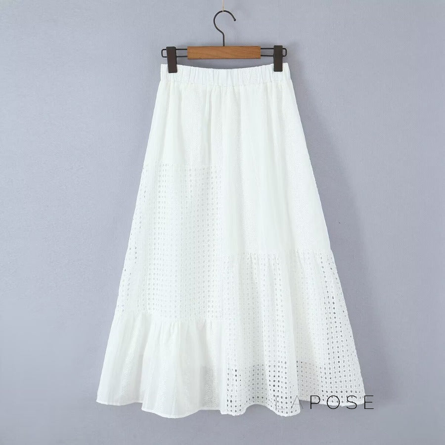 Saray Embroidered Cutout Skirt Set [AEKQ5E6S]