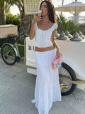 Saray Embroidered Cutout Skirt Set [45EK5YY2]