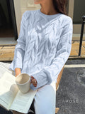 Sariya Solid Knit Crewneck Sweater [HVKB5ZJJ]