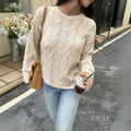 Sariya Solid Knit Crewneck Sweater [LFDRNES9]