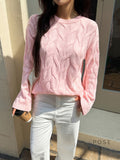 Sariya Solid Knit Crewneck Sweater [NG62VMJ8]