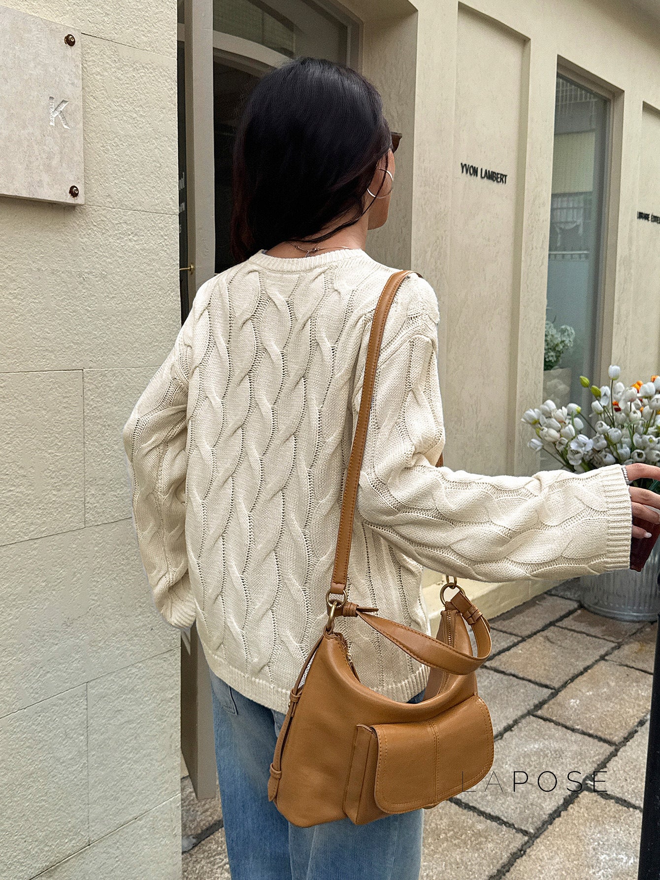 Sariya Solid Knit Crewneck Sweater [MXRKP89P]