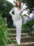 Sariyah Sheer Lace Maxi Dress [K83RDZ04]