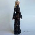 Sariyah Sheer Lace Maxi Dress [MGA7OP1T]