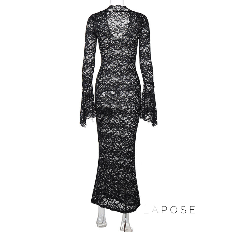 Sariyah Sheer Lace Maxi Dress [7RBILXGH]