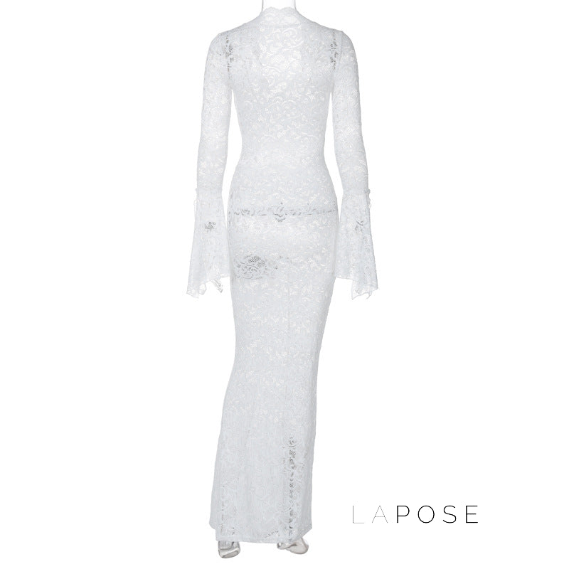 Sariyah Sheer Lace Maxi Dress [4MC0889I]