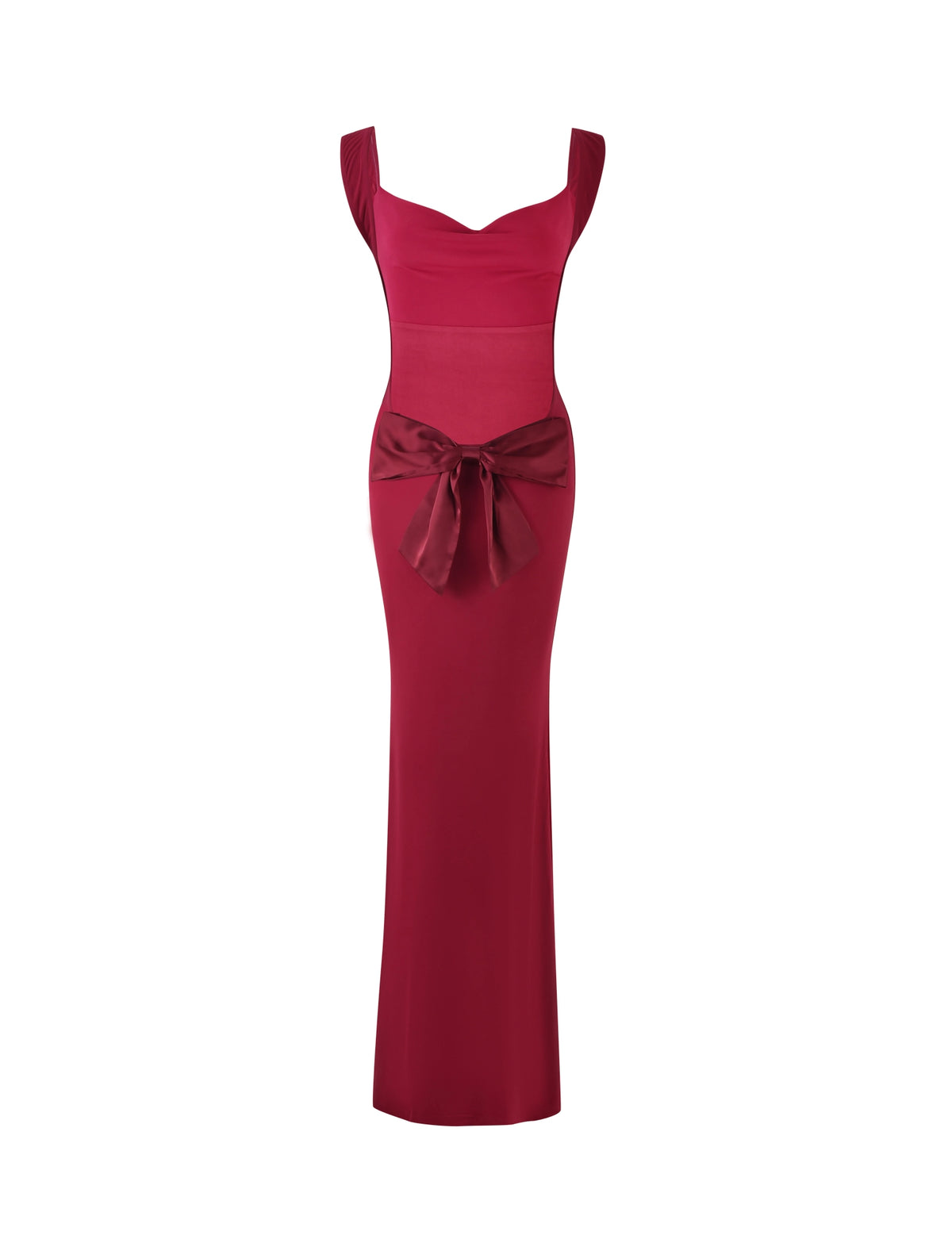 LaPose Sasha Satin Bow Maxi Dress