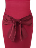 LaPose Sasha Satin Bow Maxi Dress
