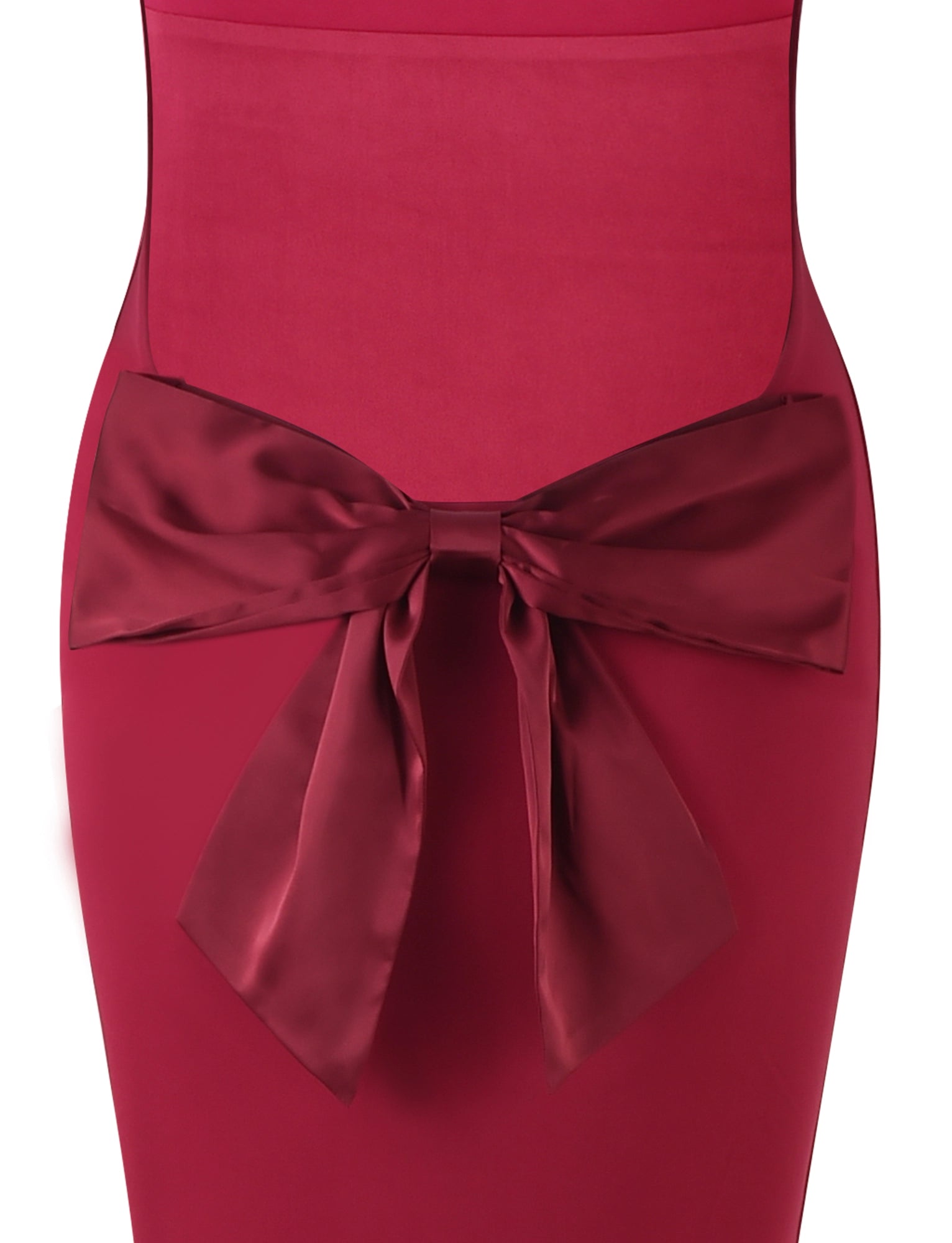 LaPose Sasha Satin Bow Maxi Dress