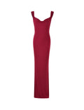 LaPose Sasha Satin Bow Maxi Dress