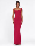 LaPose Sasha Satin Bow Maxi Dress