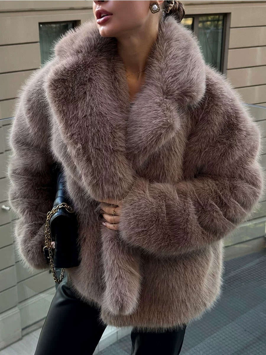 LaPose - Savvy Faux Fur Oversized Coat
