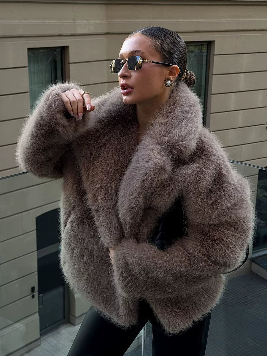 LaPose - Savvy Faux Fur Oversized Coat