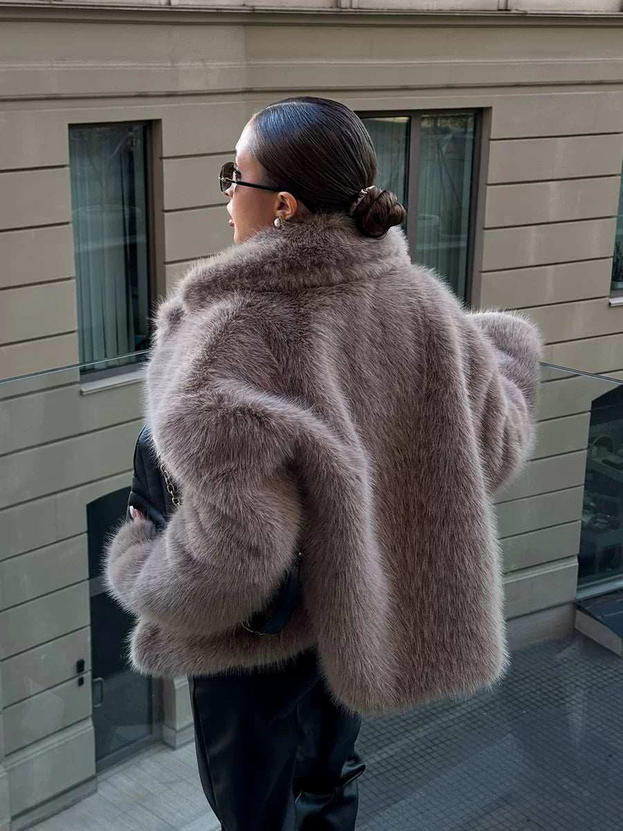LaPose - Savvy Faux Fur Oversized Coat